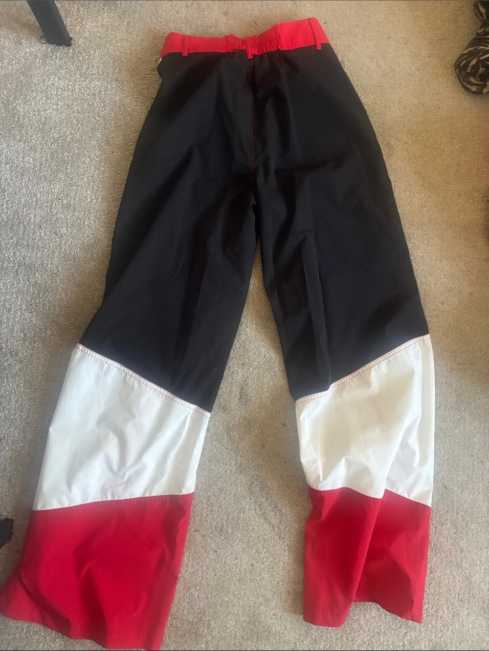 Akira Colorblock Wide-Leg Pants in Red, White & Black - Picture 2 of 2